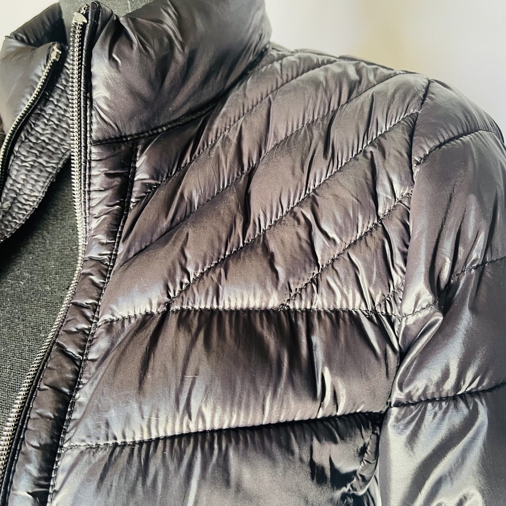 GAP Lightweight Puffer Down Winter Jacket Full Zip Black Womens XS Outdoor - Picture 3 of 6